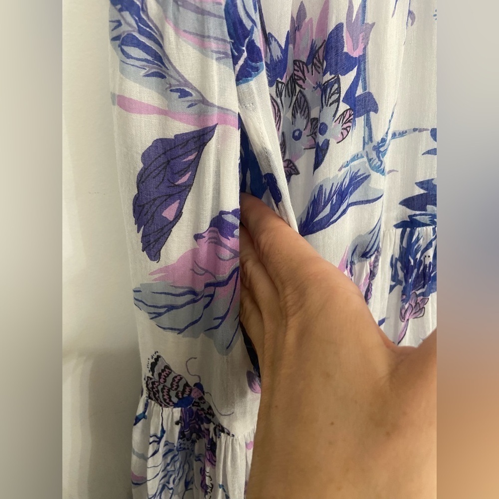 Banjanan Gladys Maxi Dress in Jubilee Blue & White Size Medium - Picture 6 of 7